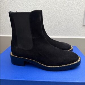 Stuart Weitzman Black Suede Ankle Boots